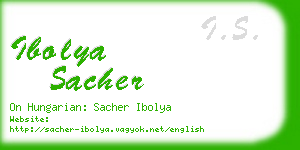 ibolya sacher business card